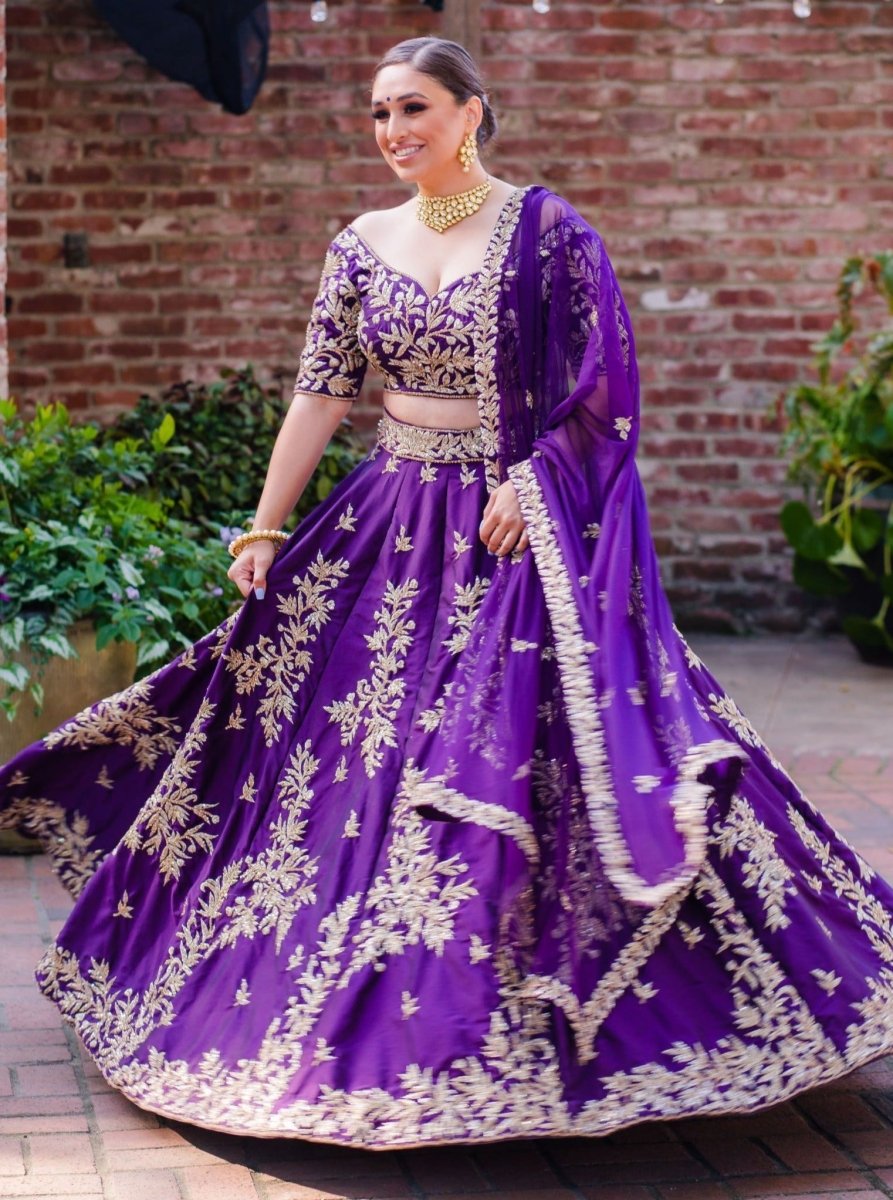 Purple Wedding Lehenga Choli - Indian Bridal Wear | BAnu Banu Designs Purple Wedding Lehenga Choli - Indian Bridal Wear | BAnu Banu Designs
