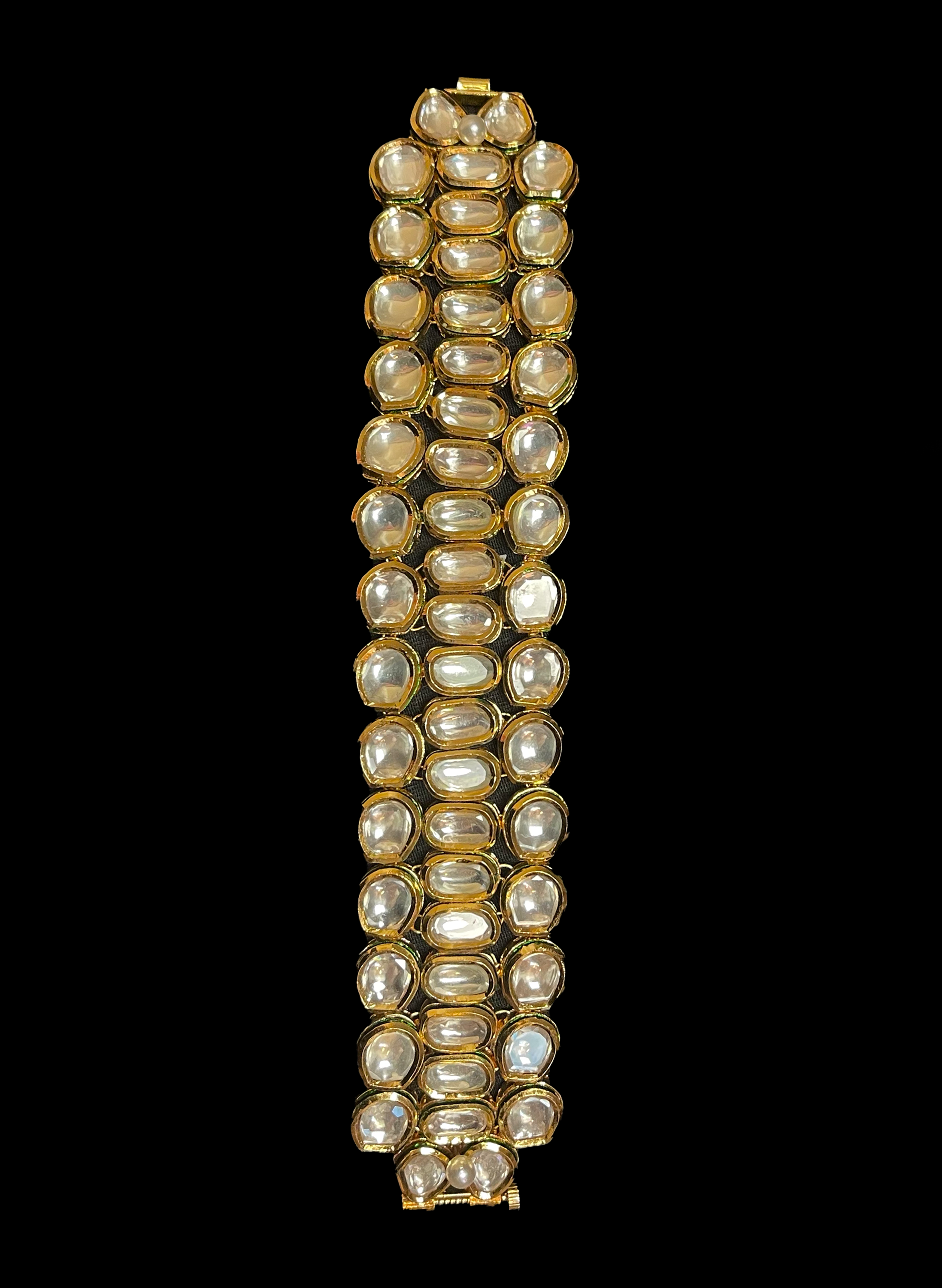 Clear Kundan bracelet for modern Indian bridalwear