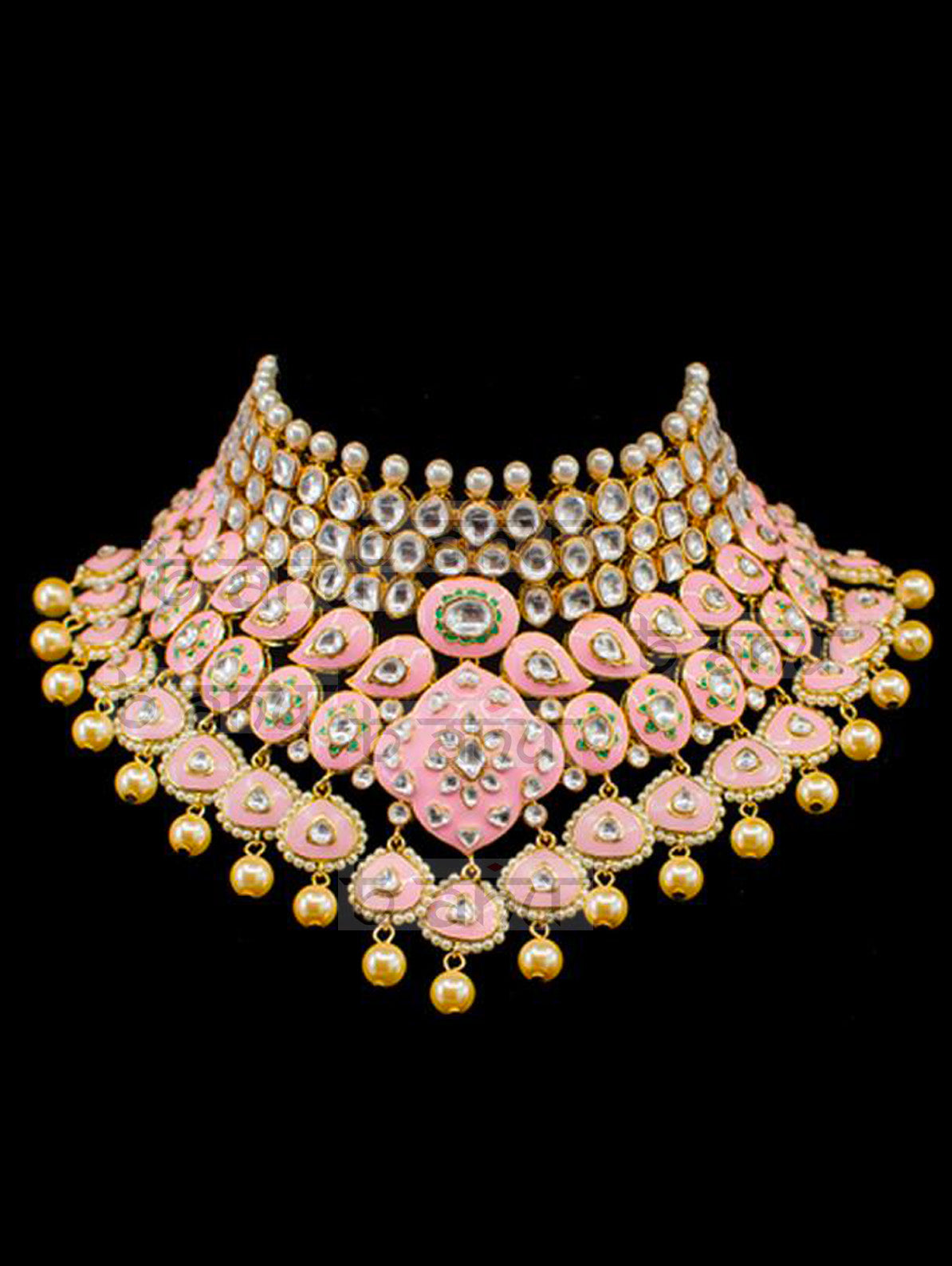 Gulrukh Meenakari Set - Pink - bAnuDesigns