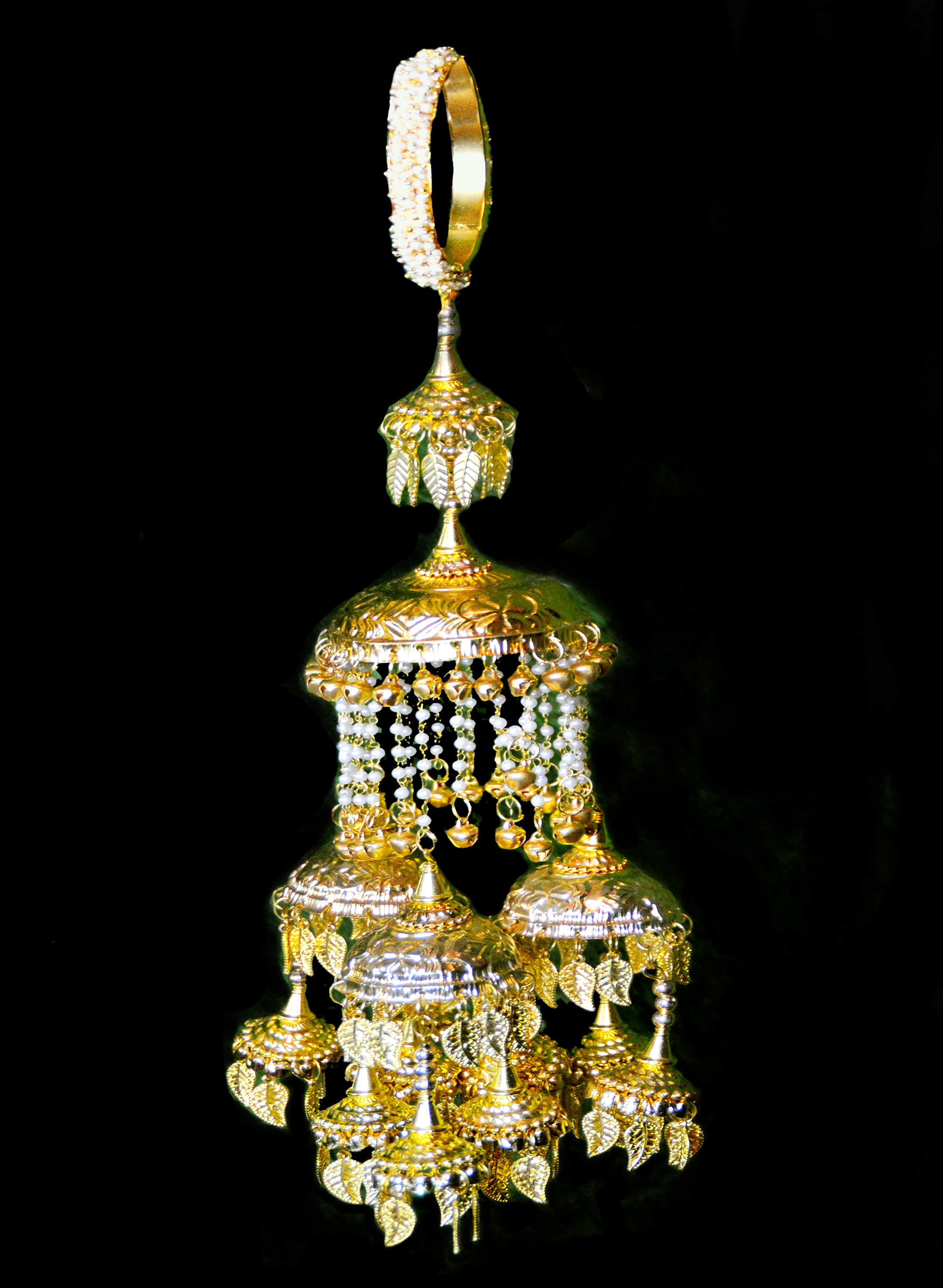 Bridal ladies kaleera with leaf drops & hangings