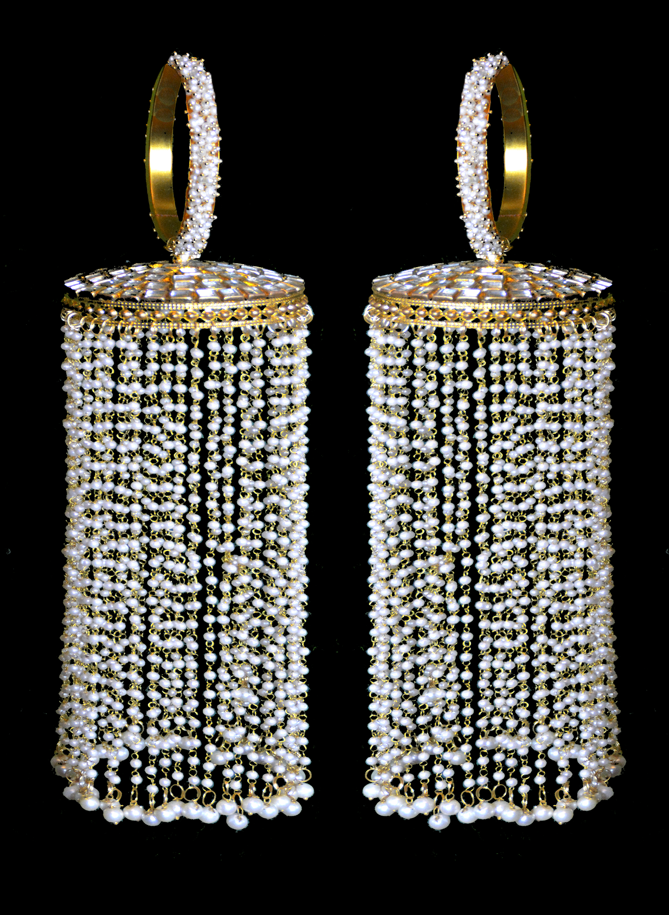 Kishan I Kaleera bangles with Pearls Mirror work for Brides of