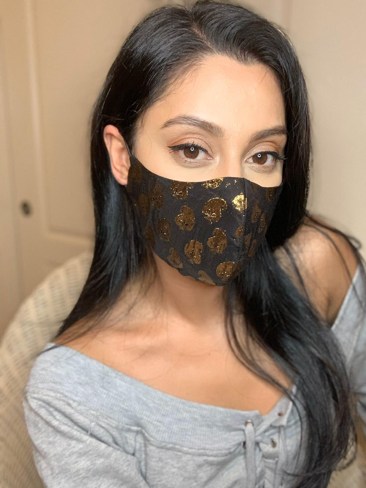 Silk Printed Face Mask - Designer Face Mask - bAnuDesigns