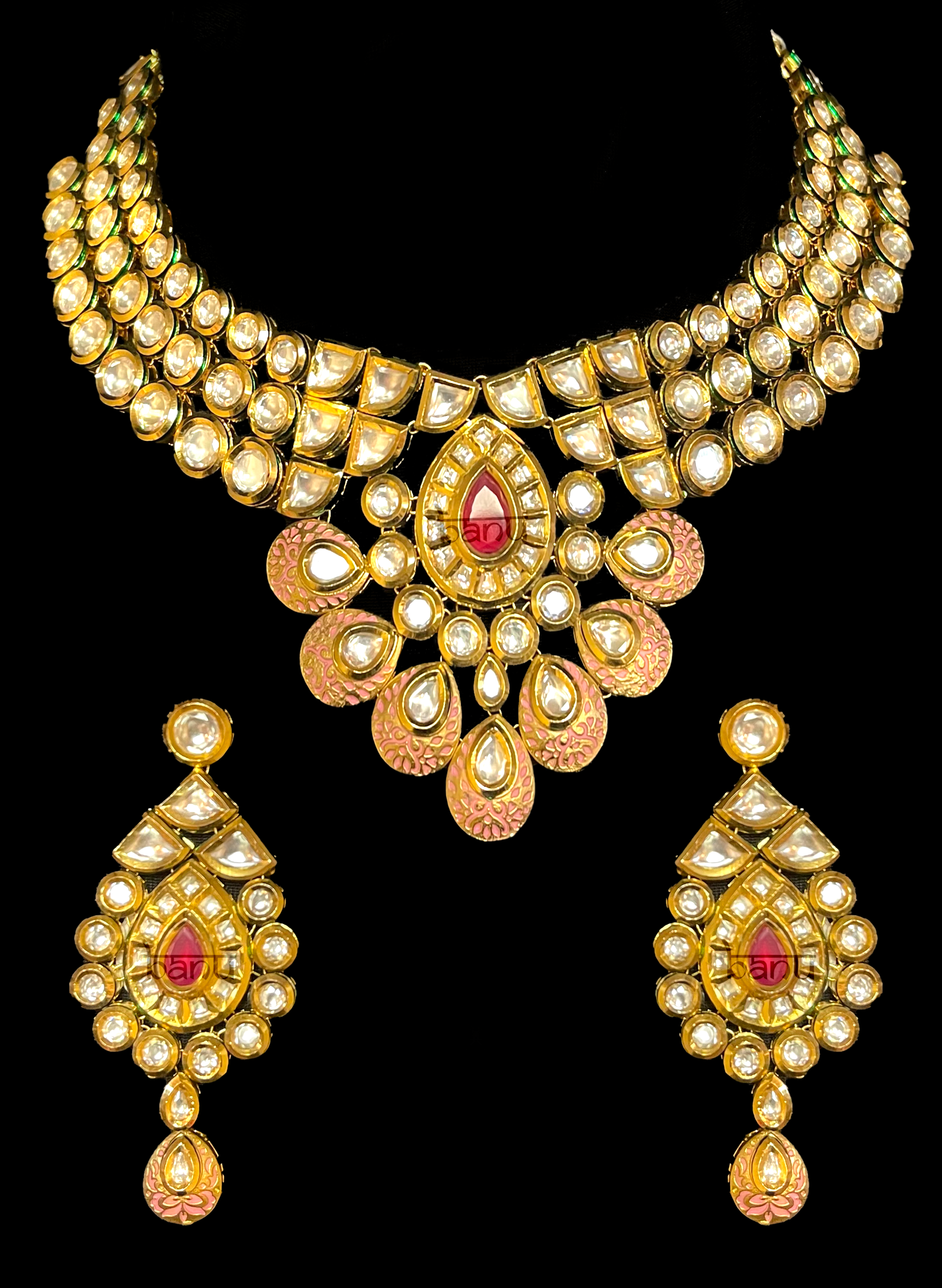 Antara Kundan Enamel Set With Ruby