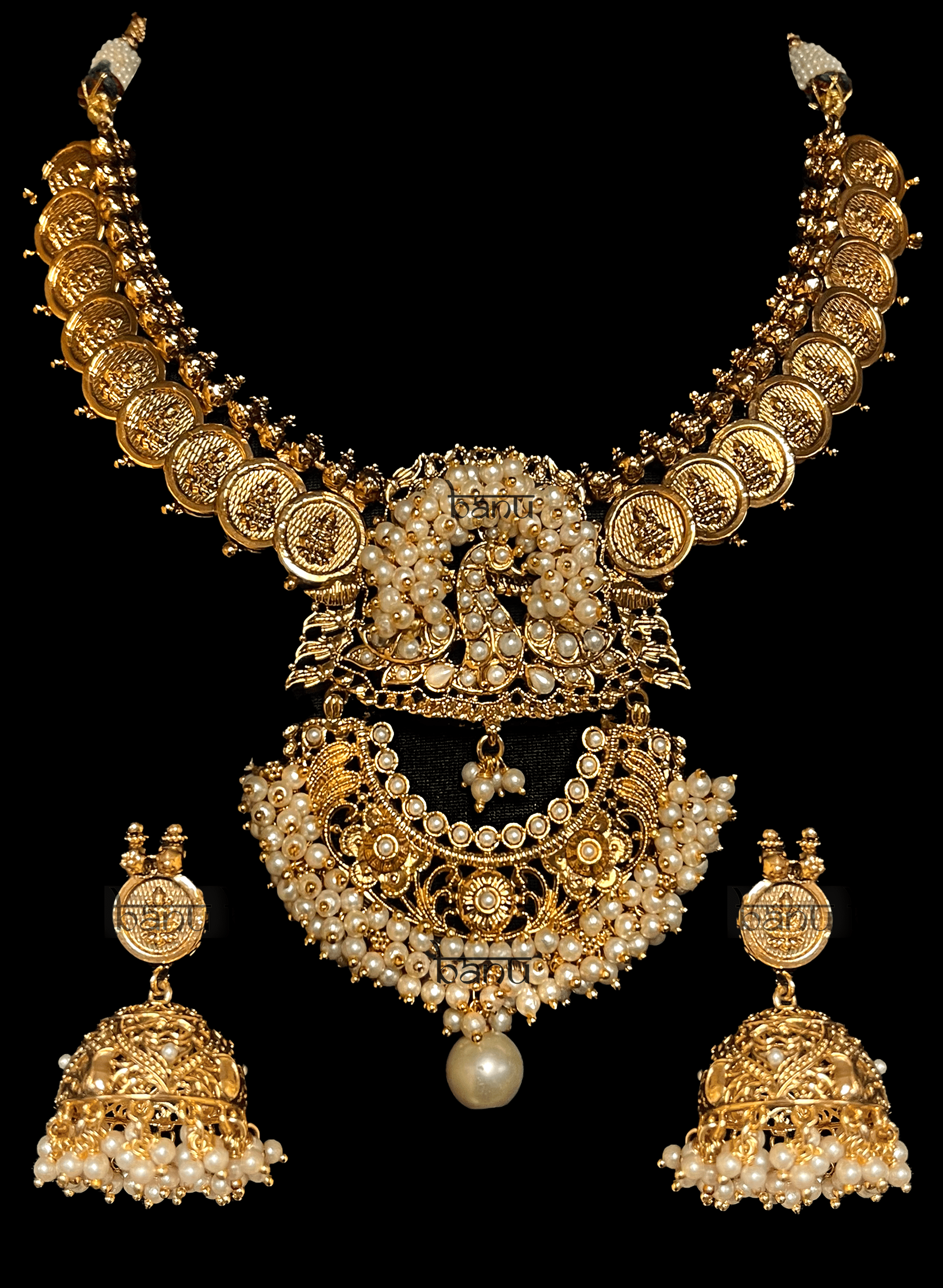  Pearls & Peacock Pendant