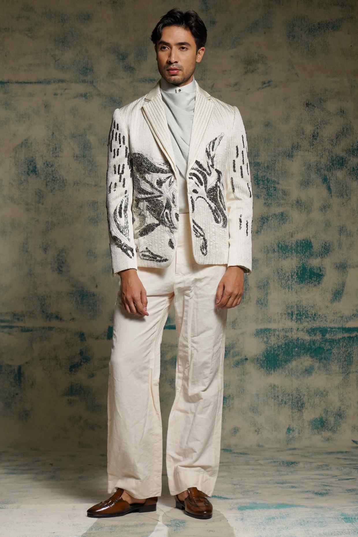 Tusk Nandi Embroidered Blazer Set