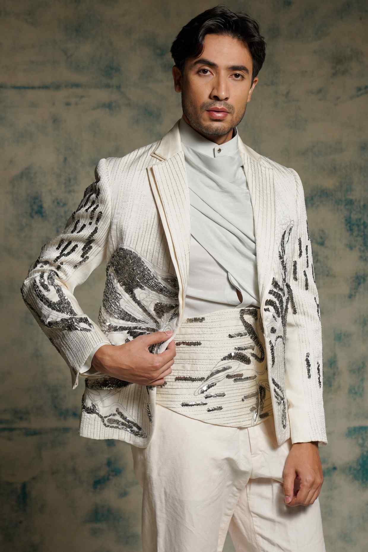 Tusk Nandi Embroidered Blazer Set