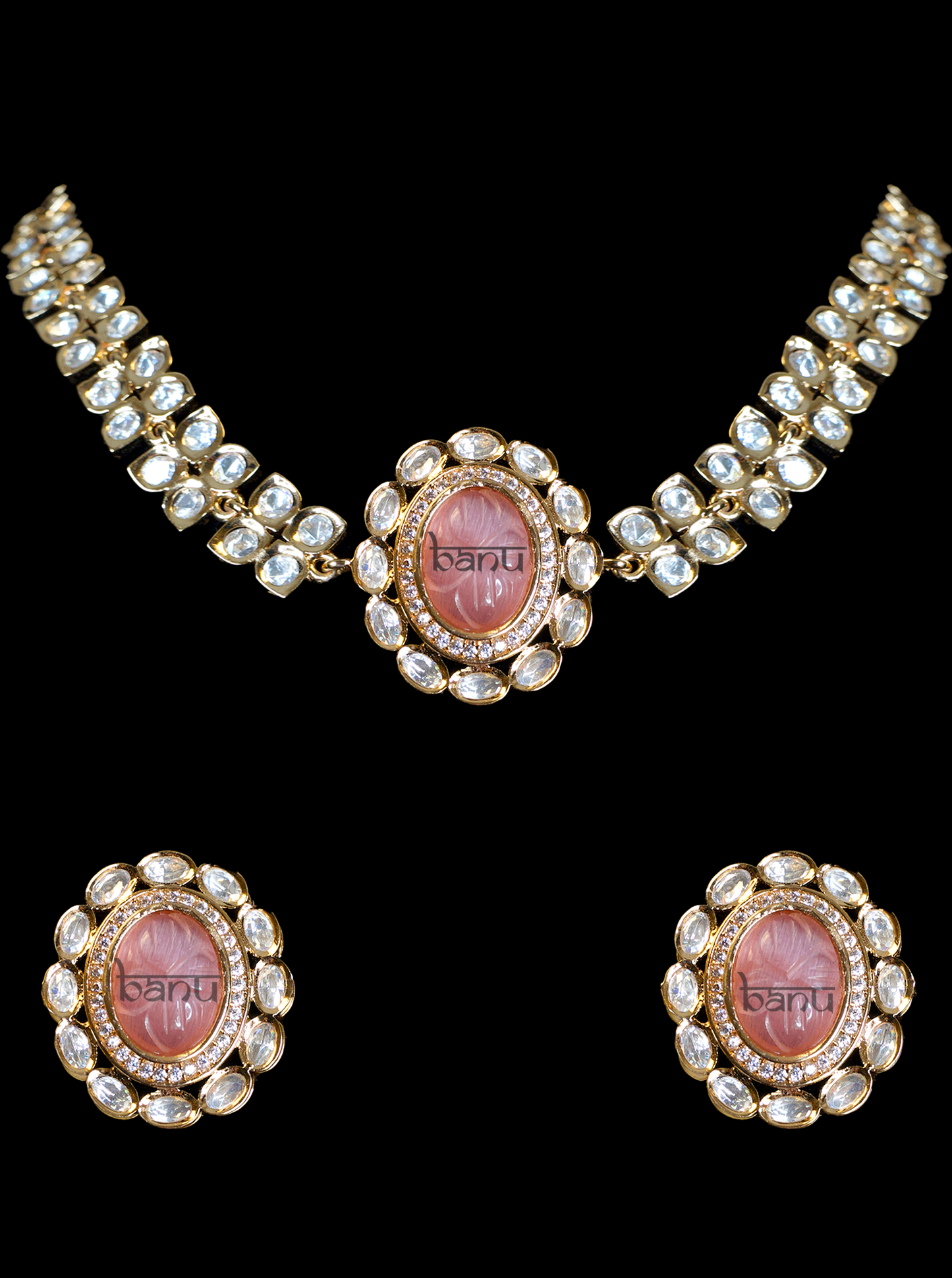 Peacock Parade Pink Jewelry Set