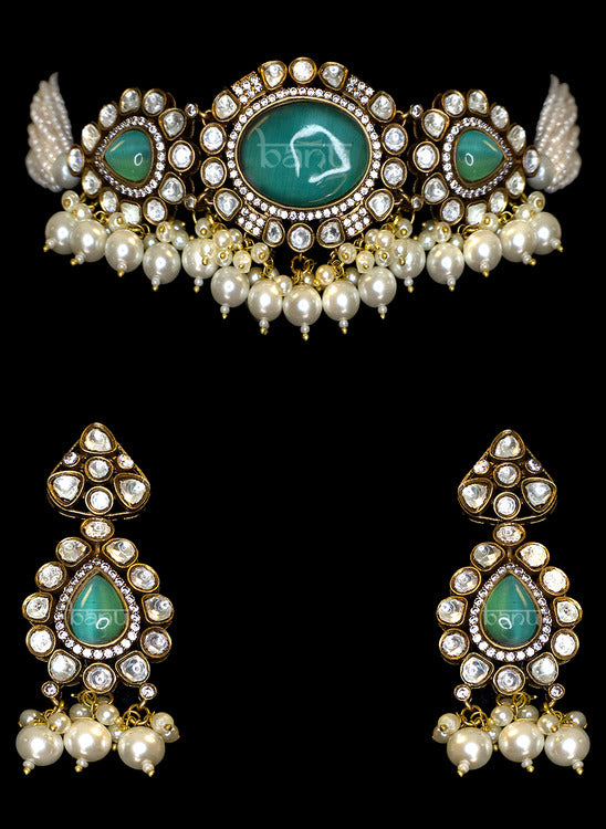Crimson Crest Azure Jewelry Set