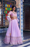 Lilac Bridal Lehenga