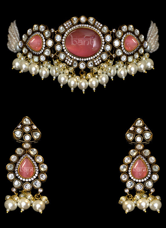 Crimson Crest Pink Jewelry Set
