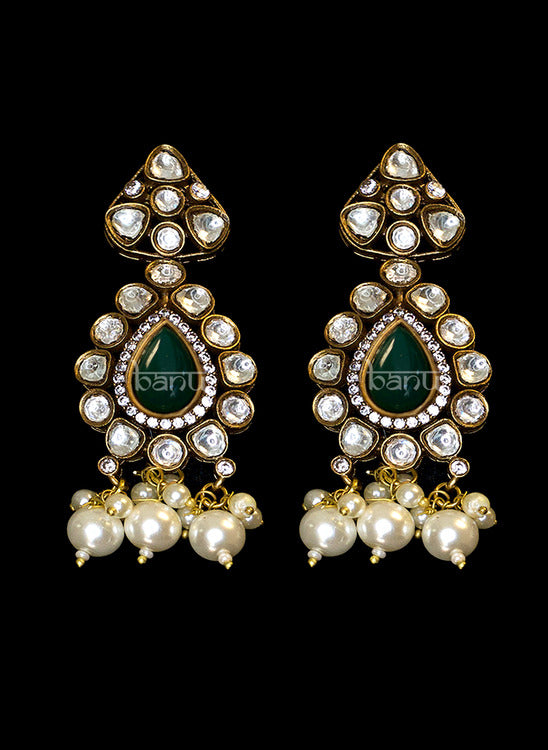 Crimson Crest Green Jewelry Set