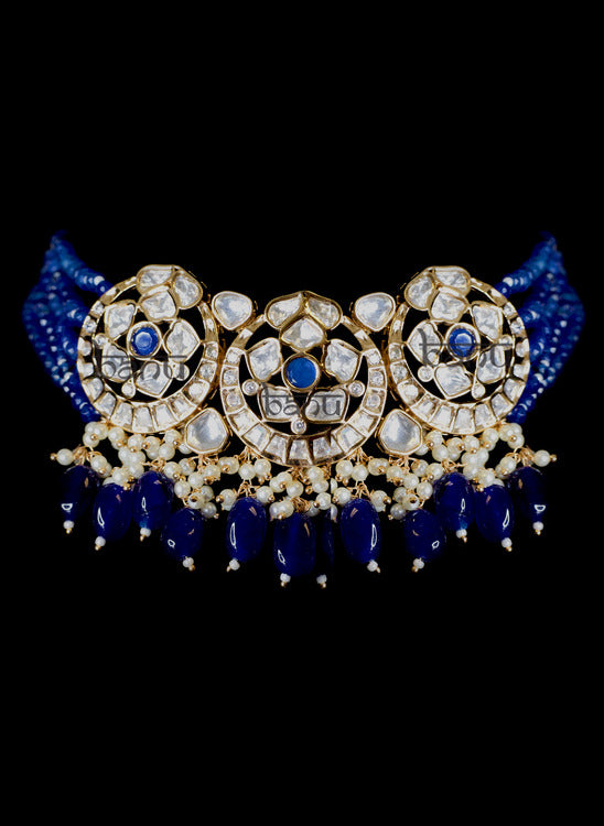 Sacred Saffron Blue Jewelry Set