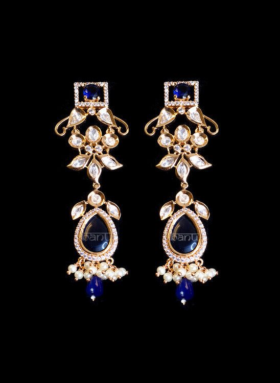Load image into Gallery viewer, Crimson Cascade Dark Blue Jewelry Set
