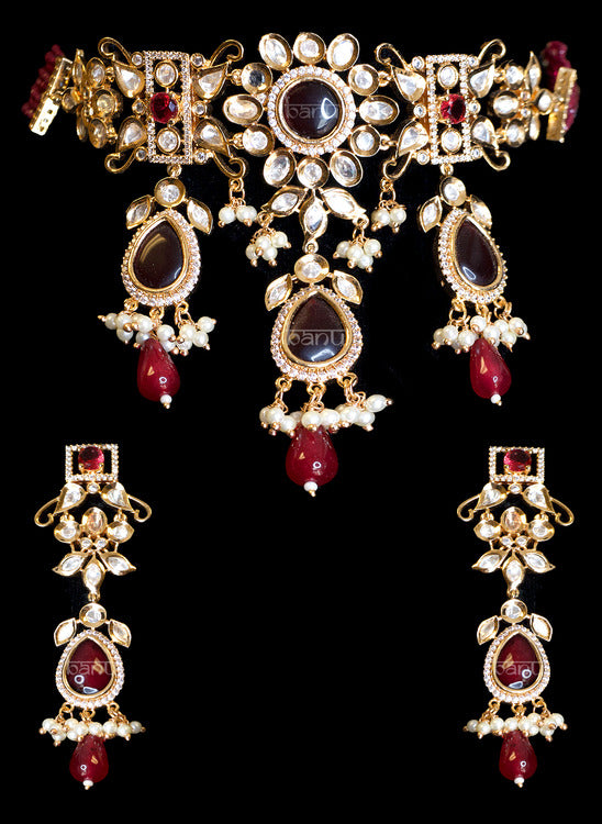 Bollywood Blush Red Jewelry Set