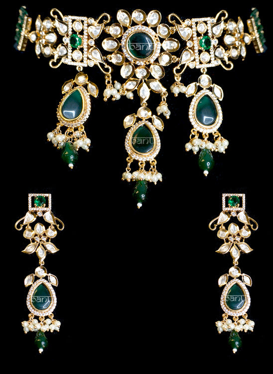 Royal Rajput Green Jewelry Set