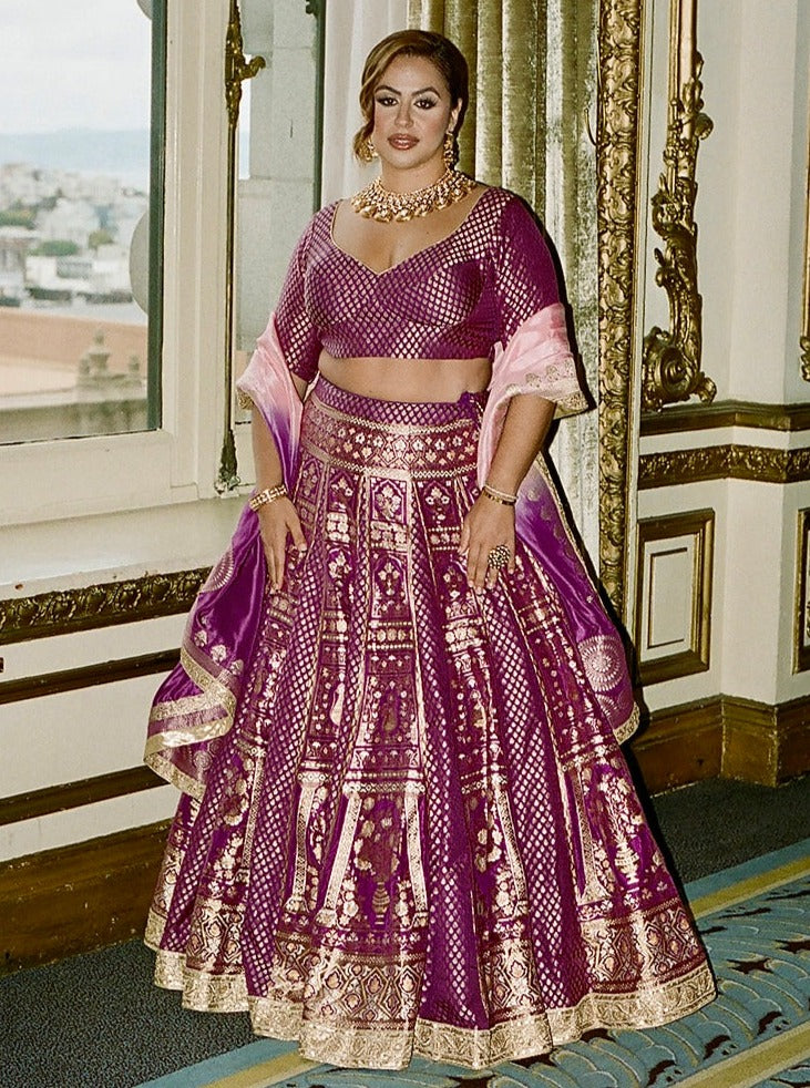 Mauve Lehenga