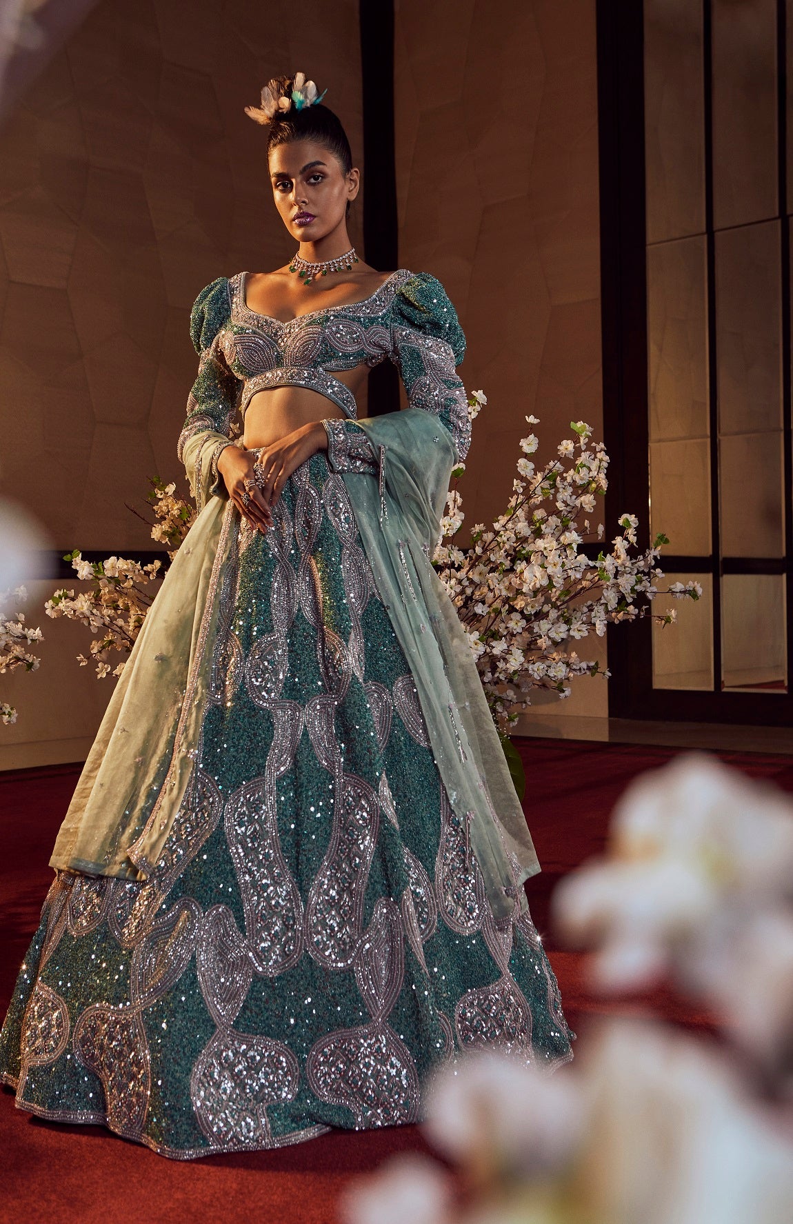 Iceberg Green Lehenga