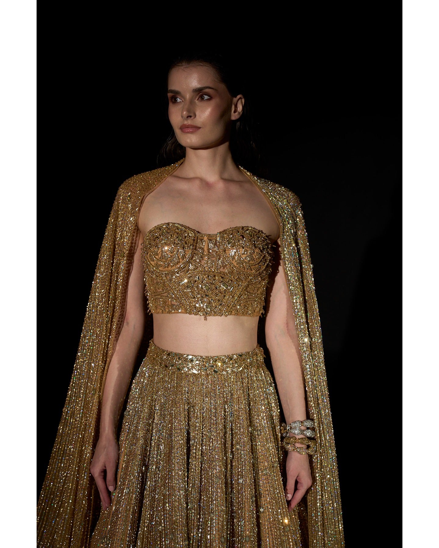 Elegance woven in threads, my lehenga tells a story of timeless grace. 