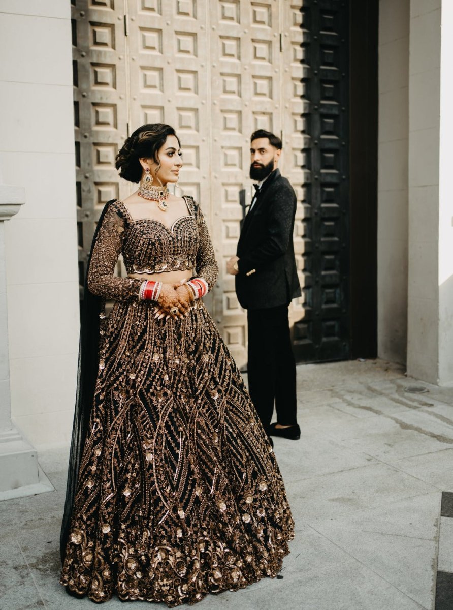 white christmas dresses Indian Designer Wedding outfit with multi embroidered Work – Nameera by  Farooq