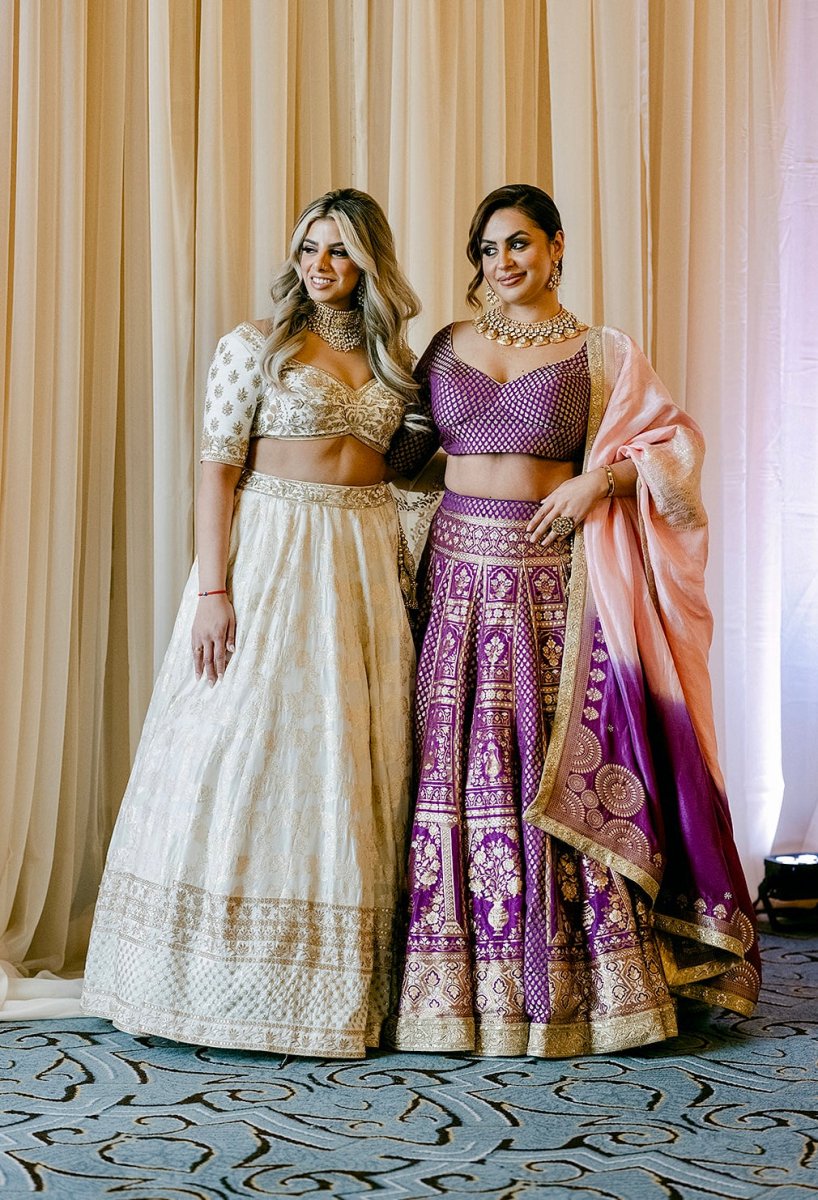 White Shaded Silk Lehenga Choli - Indian Modern Bridal Lehenga Banu Designs White Shaded Silk Lehenga Choli - Indian Modern Bridal Lehenga Banu Designs