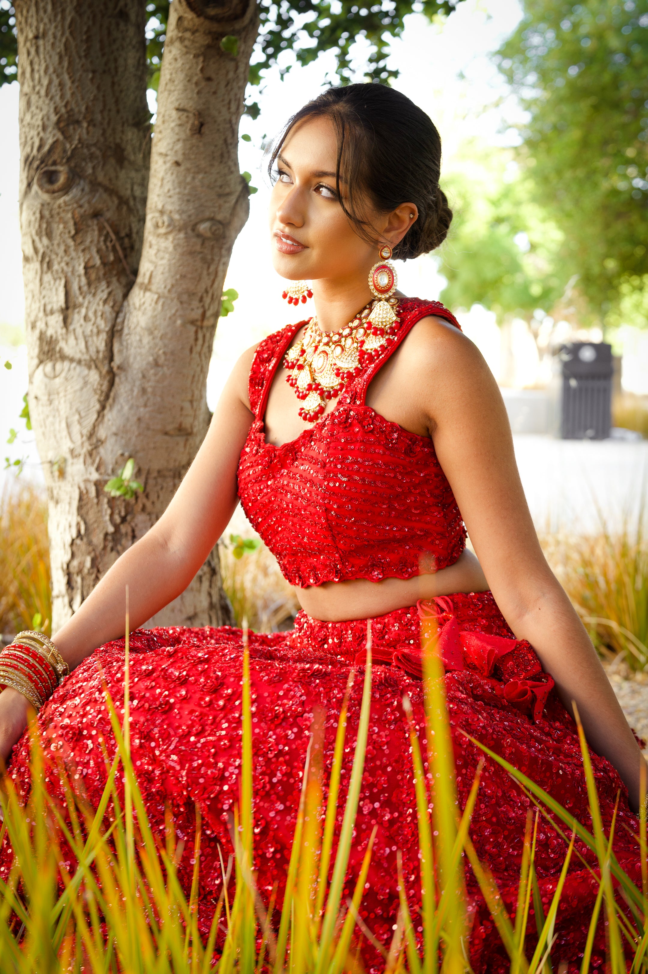 Chikankari Lehenga in white with Off-shoulder Blouse – B Anu Designs