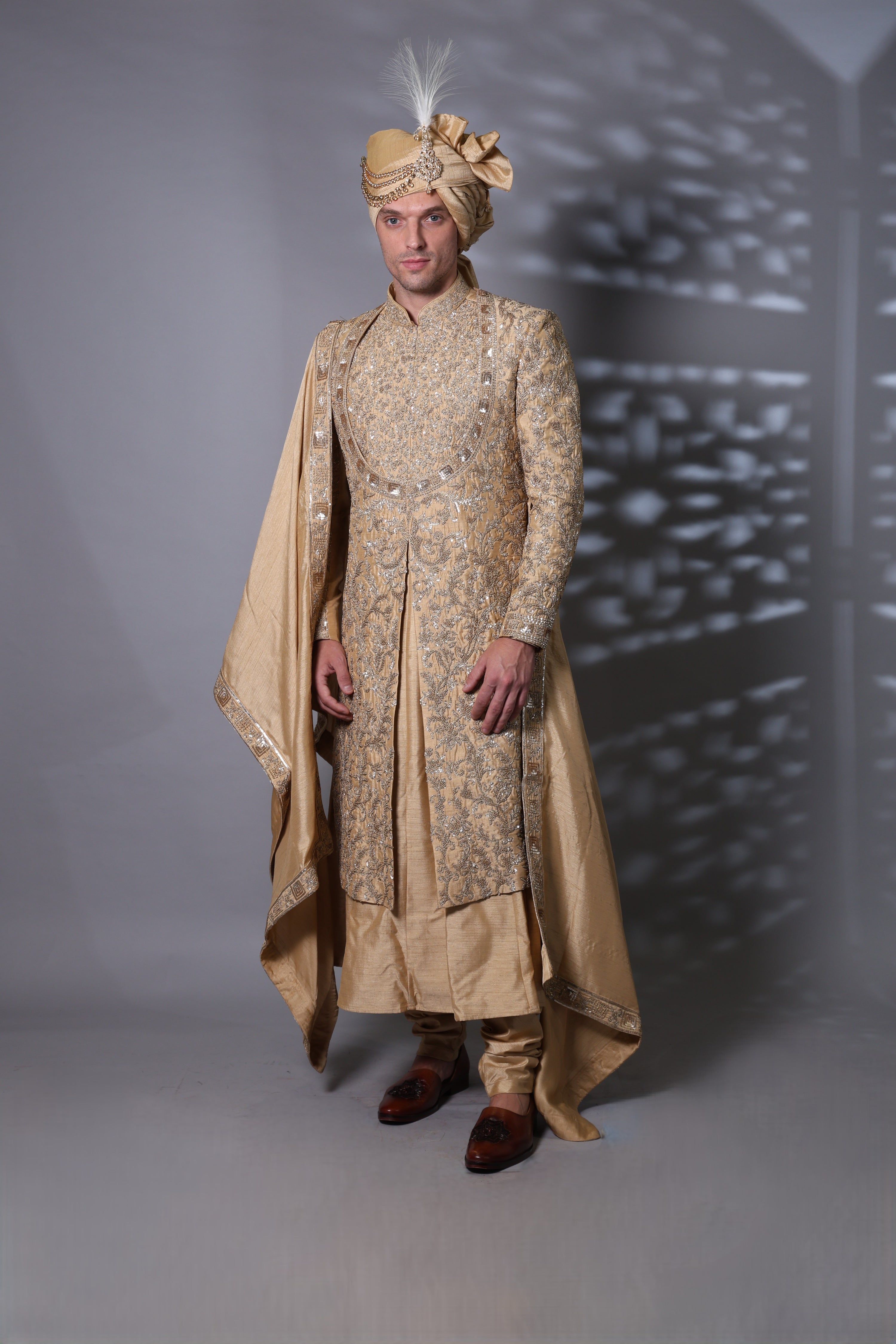 Imperial Sand Sherwani Set