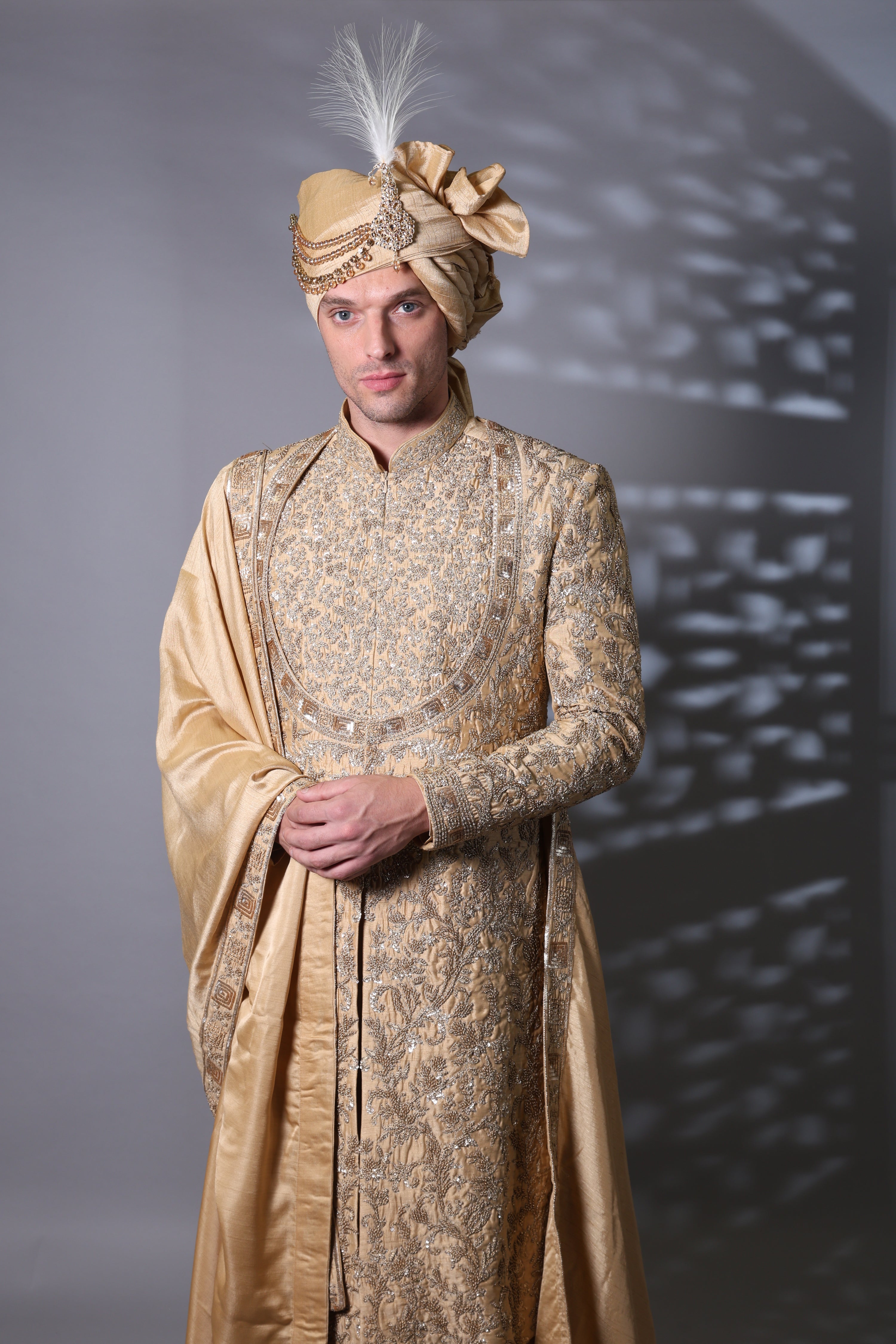 Imperial Sand Sherwani Set