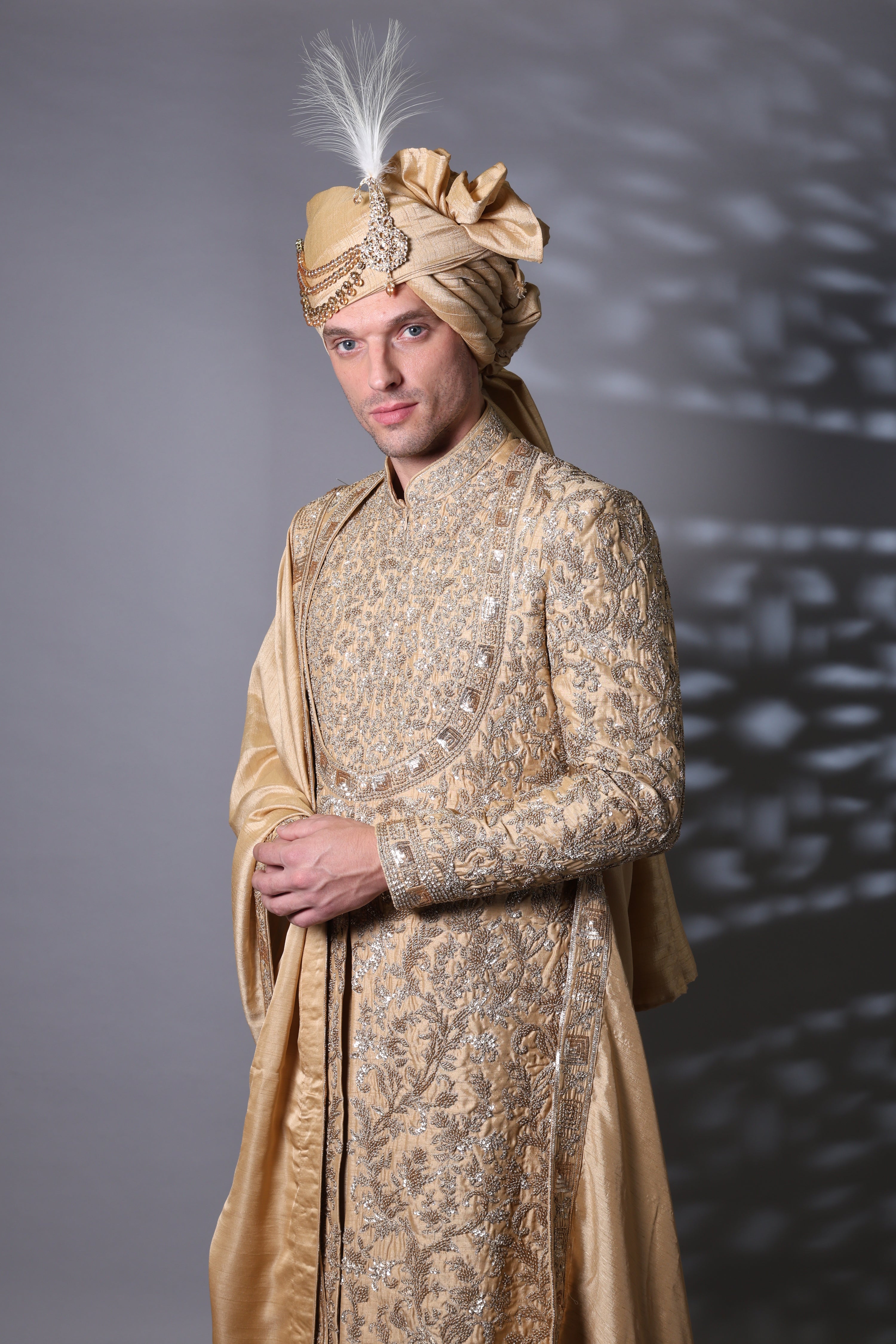 Imperial Sand Sherwani Set