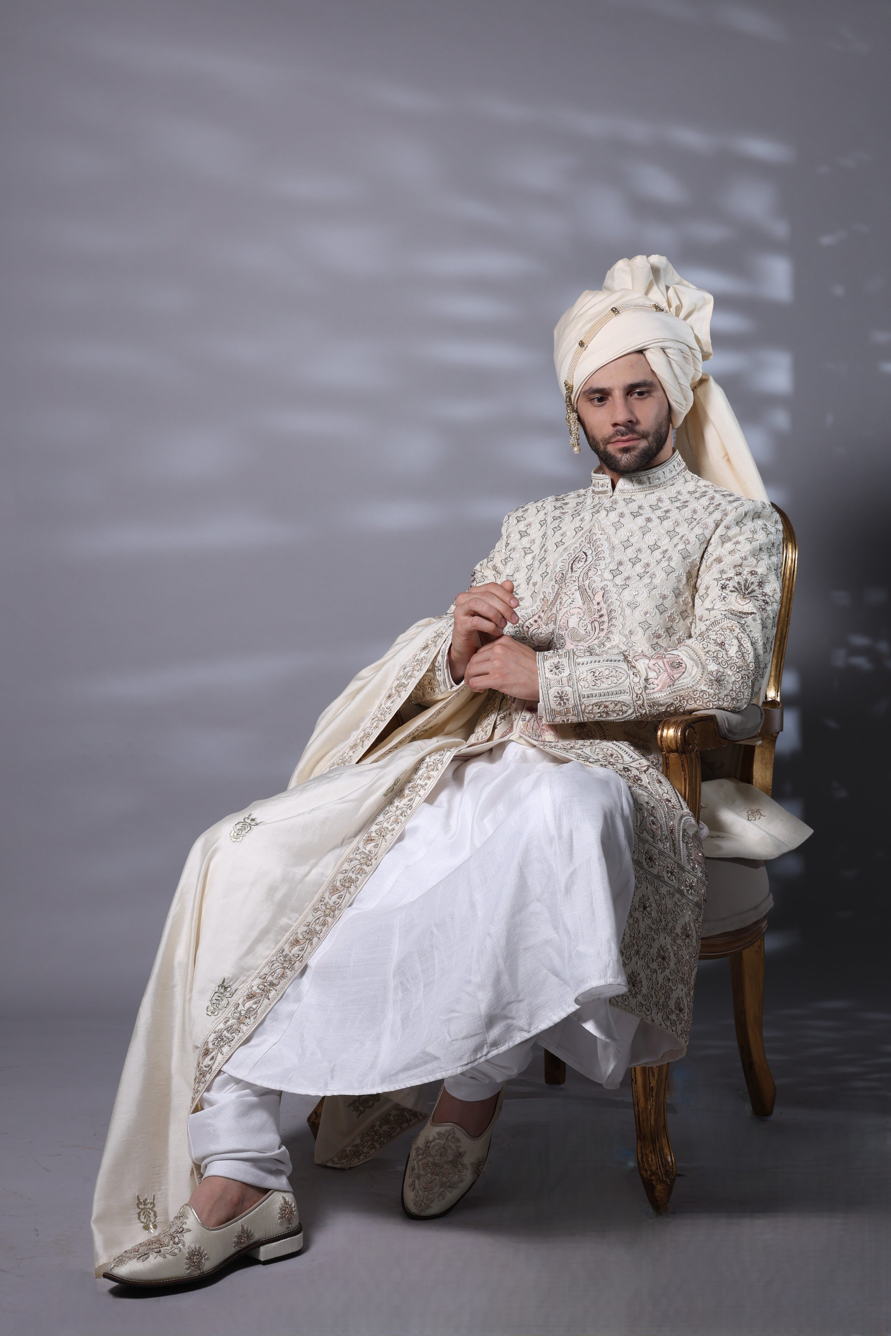 Ivory Sherwani Set