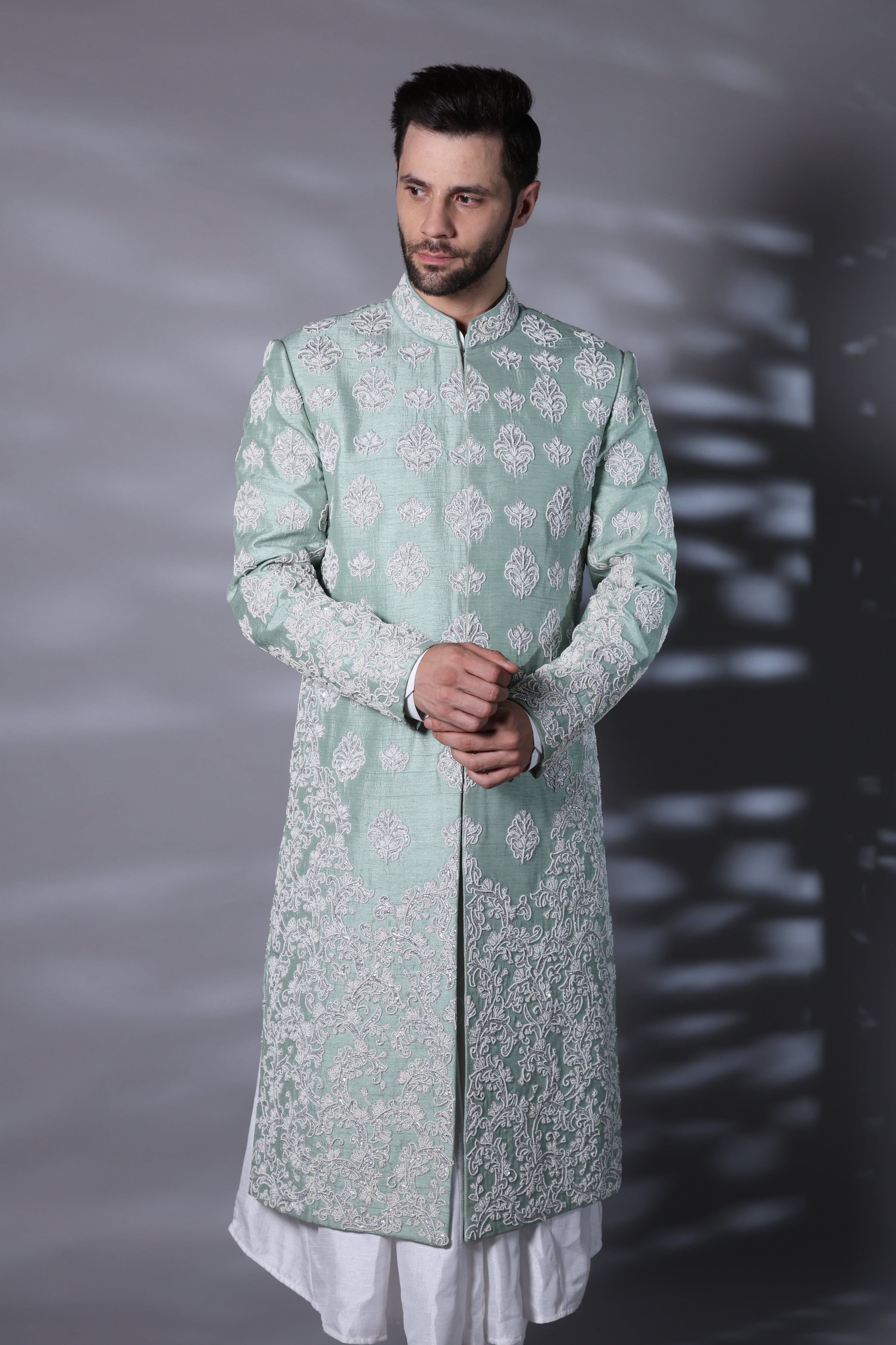 Jade Ivory Sherwani Set