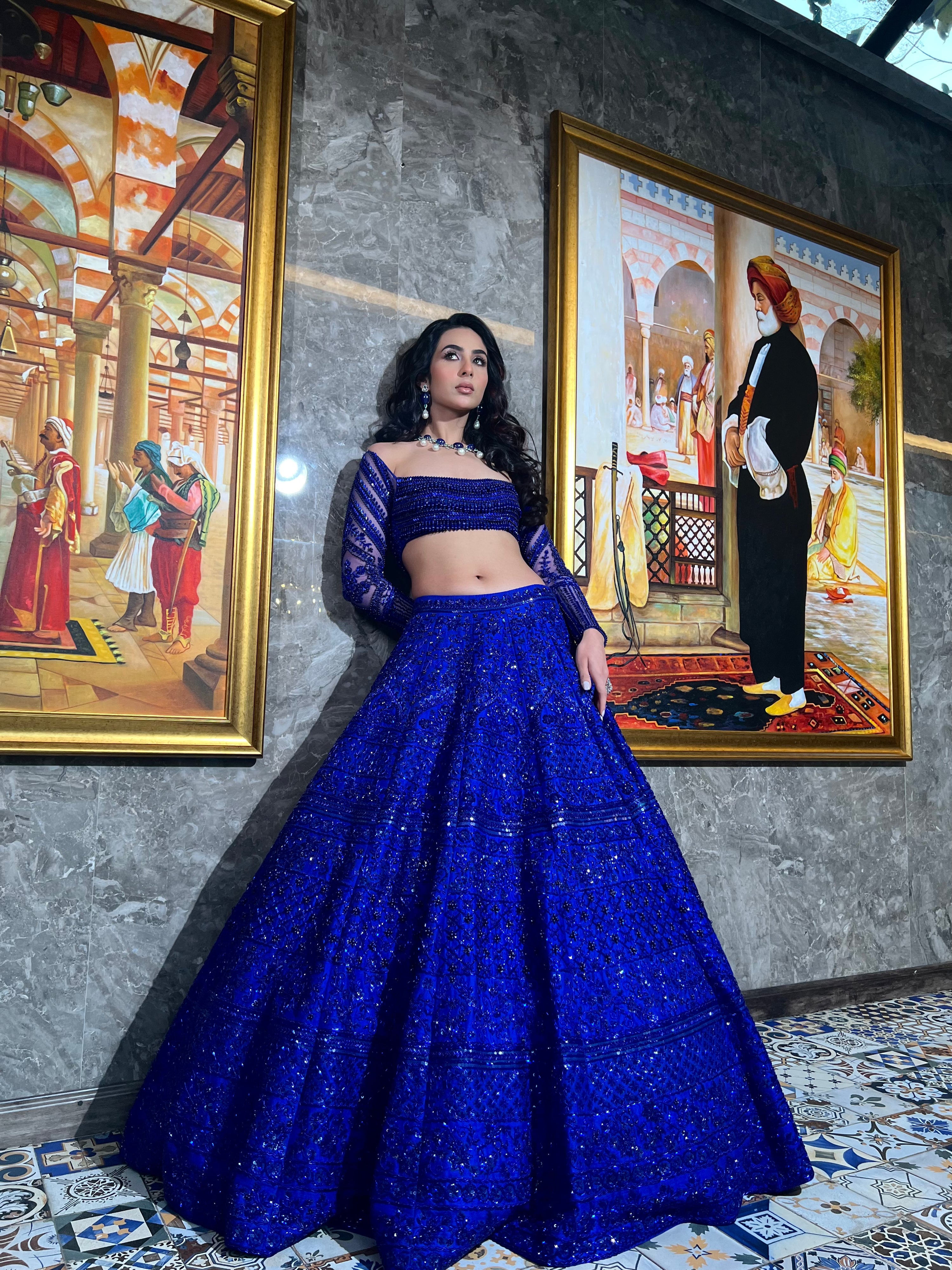 Blue mirielle Lehenga Set