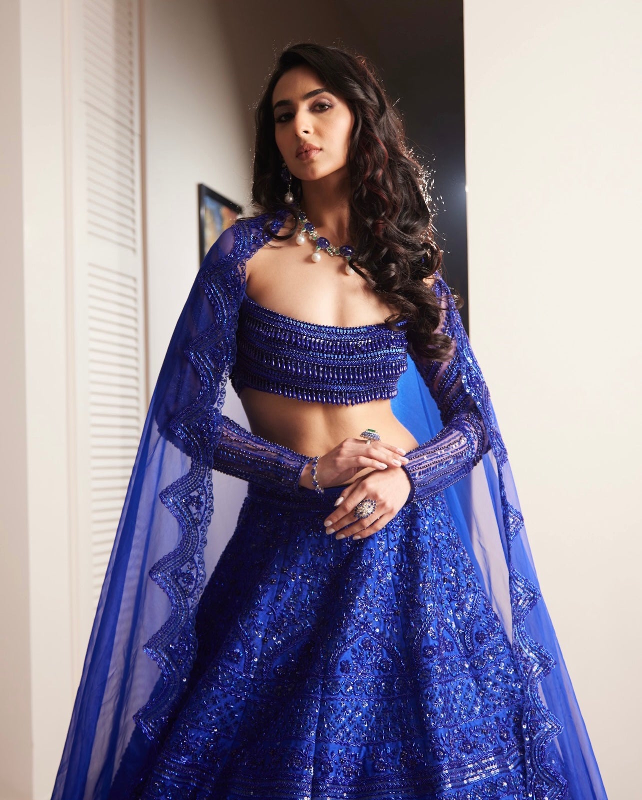 Blue mirielle Lehenga Set