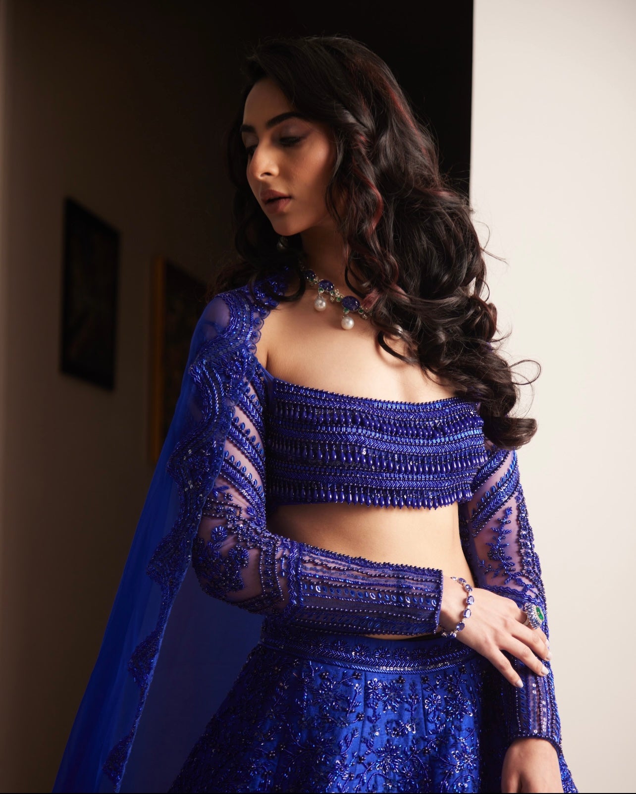 Blue mirielle Lehenga Set