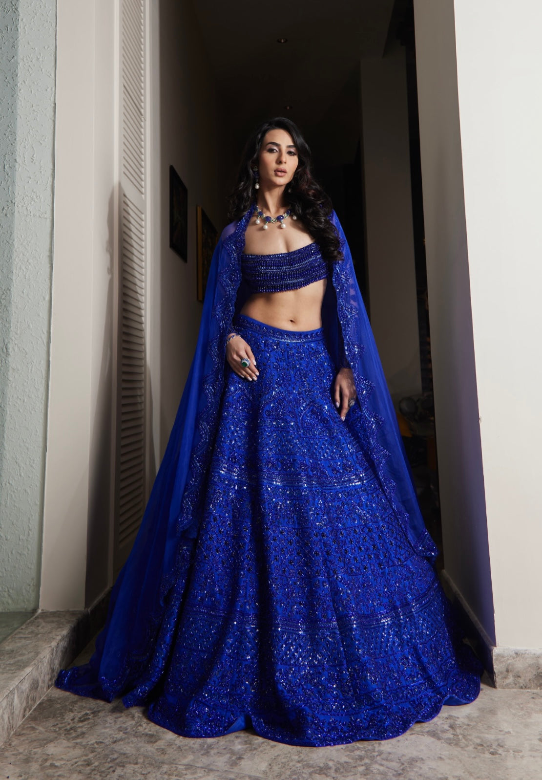 Blue mirielle Lehenga Set