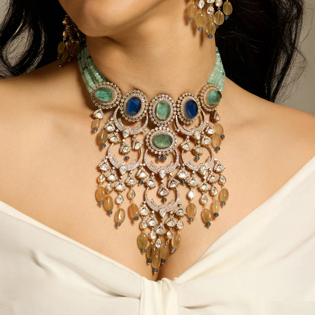 Oceanic Emerald Necklace Set