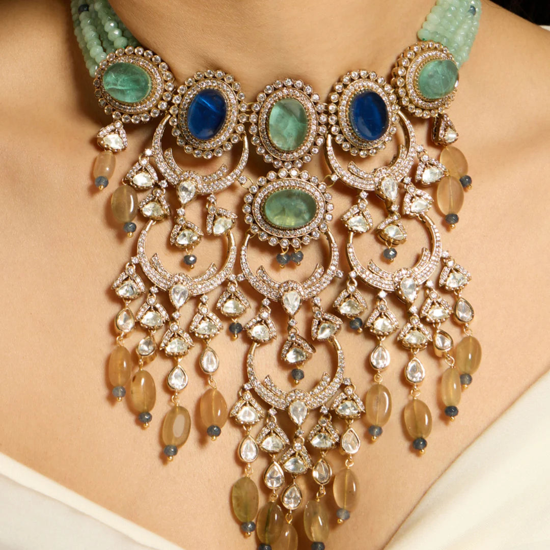 Oceanic Emerald Necklace Set