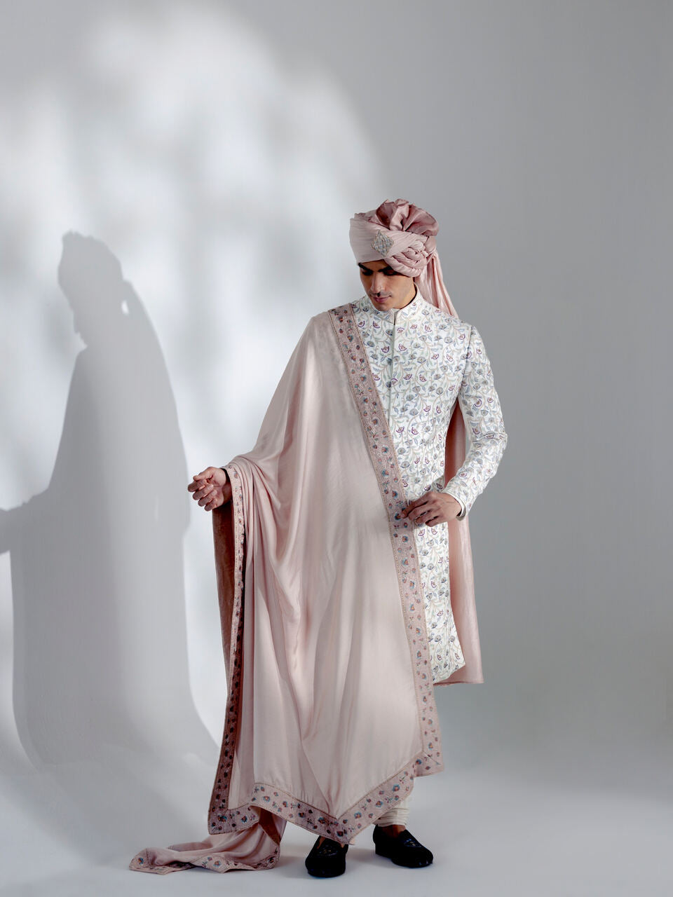 The Blond Affaire Sherwani Set: A golden touch of elegance.