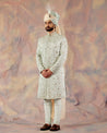 Sophistication in silver: The Silver Lining Sherwani Set