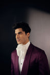 Coral Wine Tux: Exuding confidence with rich, deep hues