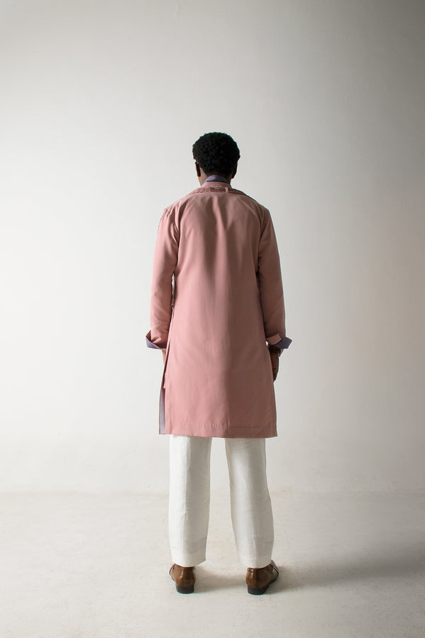 Elevate your outerwear with the Mr. Pink Overcoat 