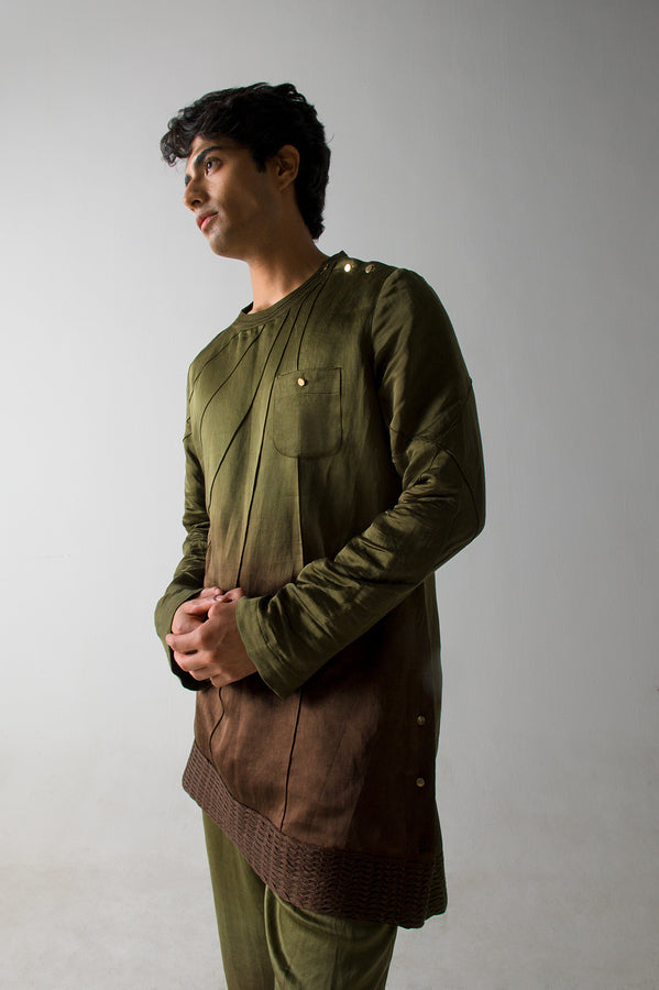 Embrace elegance with the Mr. Olive in Brown Kurta