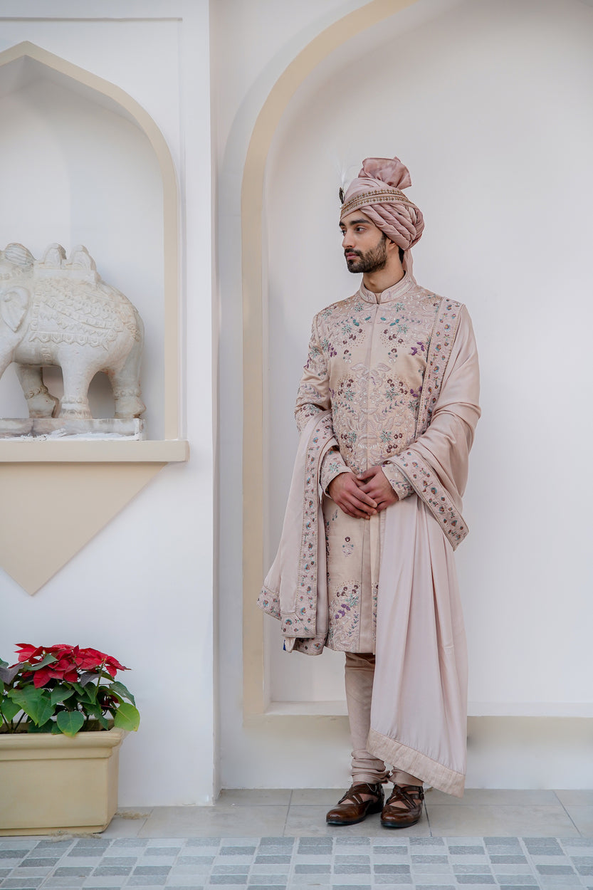 Step into elegance with the Blush In JMC sherwani. Perfect for every special occasion. 