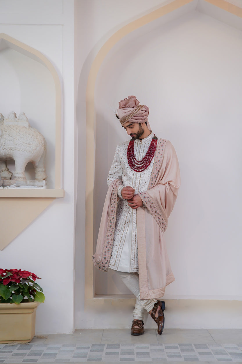Elegant Ivory Chasm Sherwani: Perfect for special occasions with refined style.