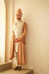 Ombre Jamawar Sherwani: Elevate your look with intricate design and rich textures.
