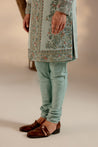 Full view of the Chateau Bloom Sherwani on a mannequin, highlighting its refined 