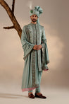 Full view of the Chateau Bloom Sherwani on a mannequin, highlighting its refined and sophisticated silhouette.
