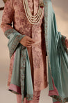Front view of the Orchid Pink Sherwani, seamlessly blending traditional craftsmanship with modern flair