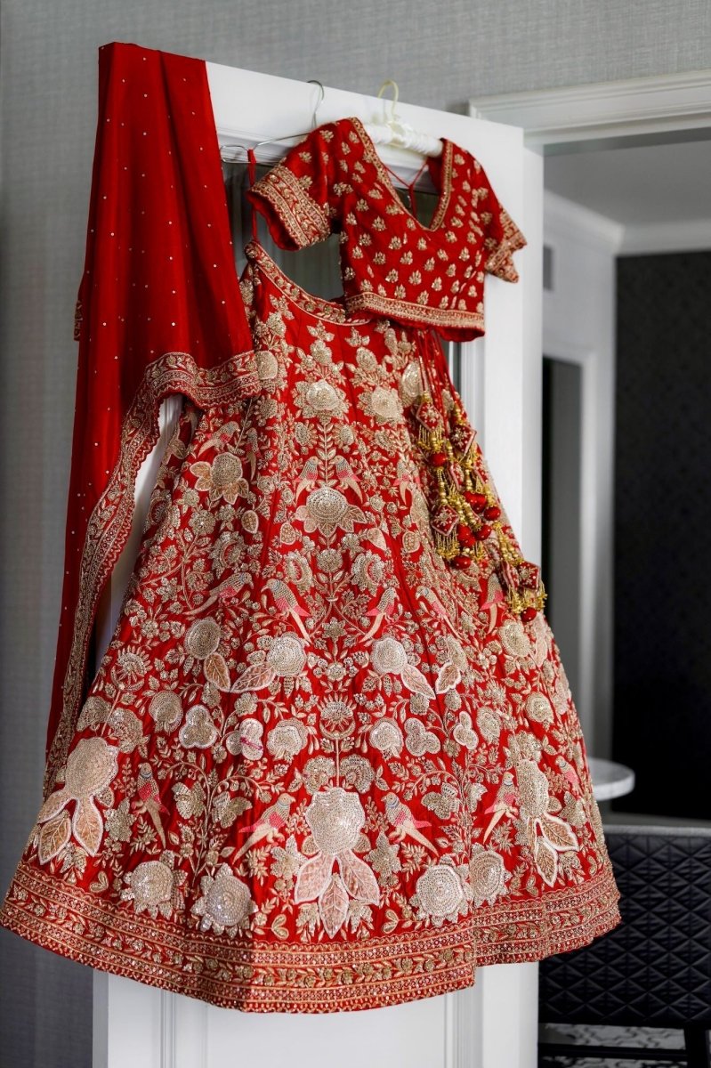 Indian Bridal Wear in USA - Jasper Red Lehenga Choli by B Anu Designs Banu Designs Indian Bridal Wear in USA - Jasper Red Lehenga Choli by B Anu Designs Banu Designs