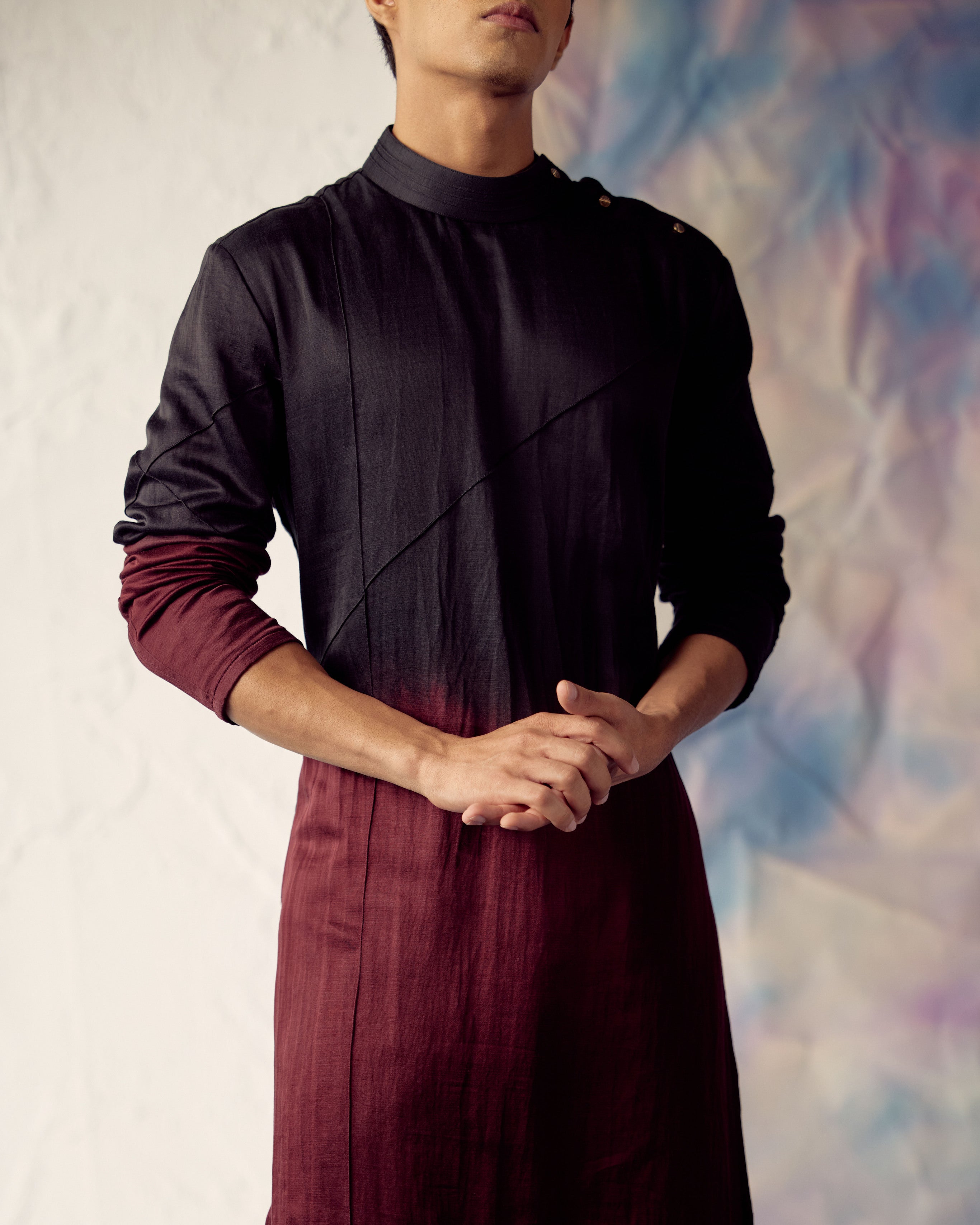 Sipping on Style: The Wine Ombre Kurta Set
