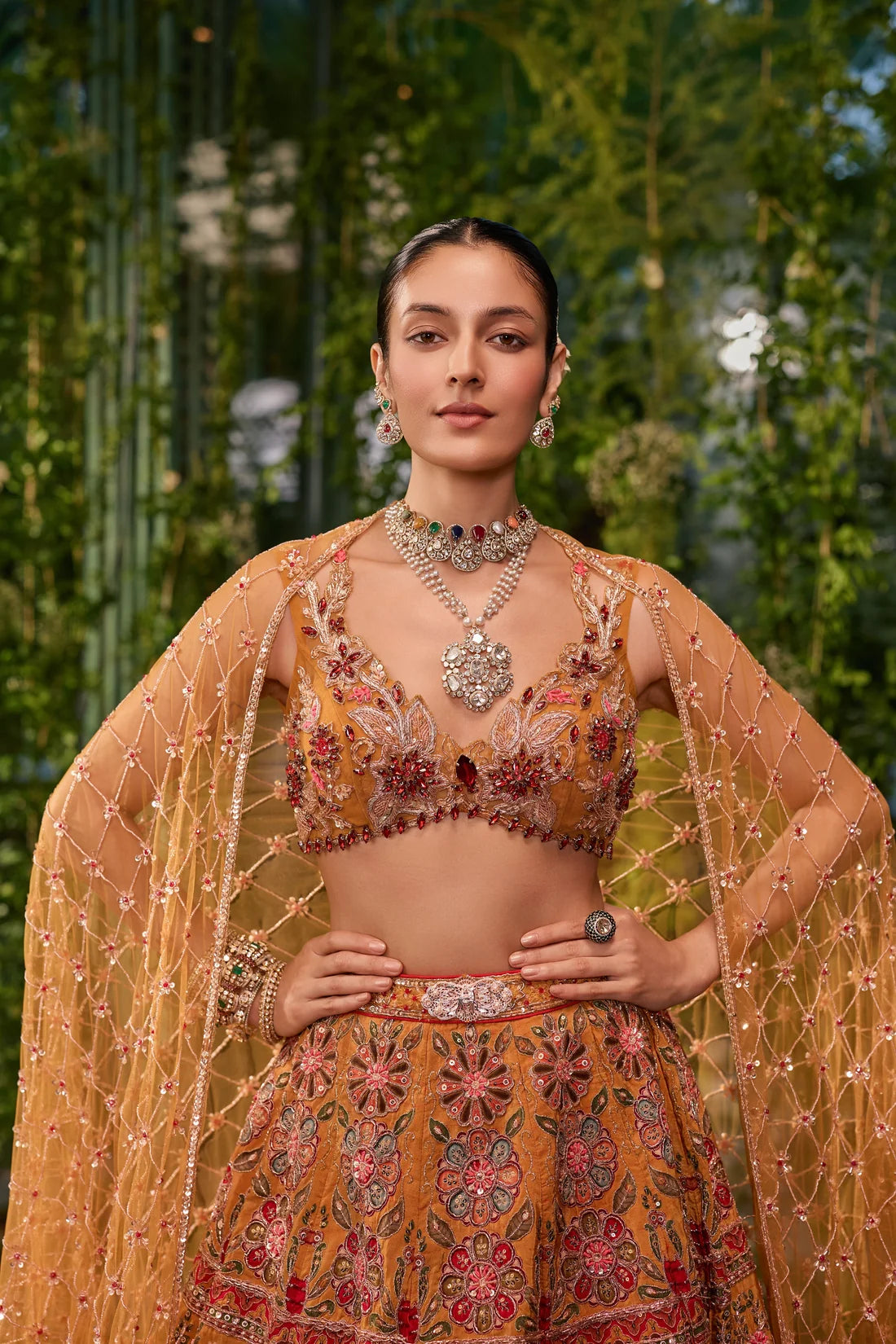 Pakshi Jaal- The living tapestry lehenga